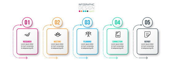 Timeline chart business infographic template.
