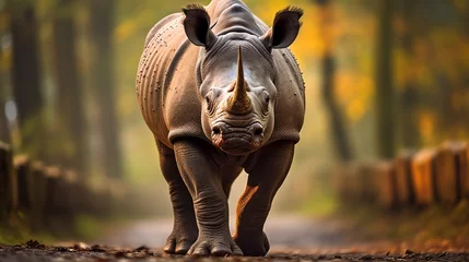 Foto op Canvas one-horned rhinoceros © achmad