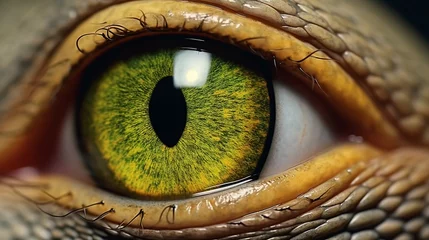 Foto op Canvas reptile eye with narrow pupil © achmad