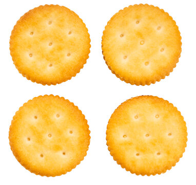 Peanut butter cracker on white background, Peanut butter snack isolate on white with PNG File..