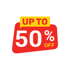 50 Percent off, illustration template design.
