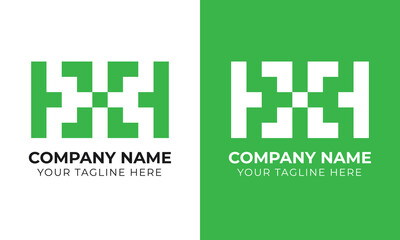 Creative corporate modern minimal monogram abstract business logo design template