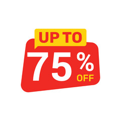 75 Percent off, illustration template design.