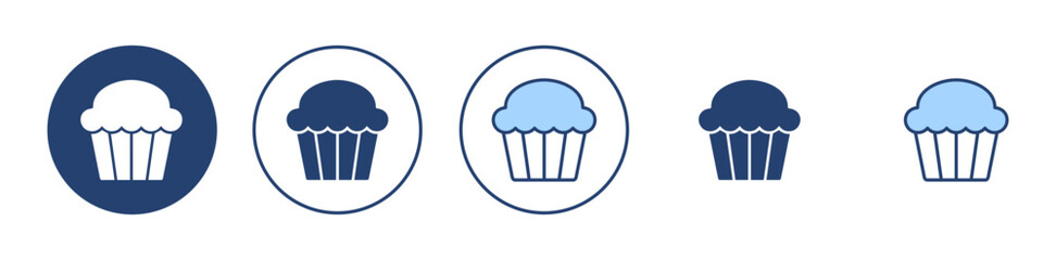 Cup cake icon vector. Cup cake sign and symbol