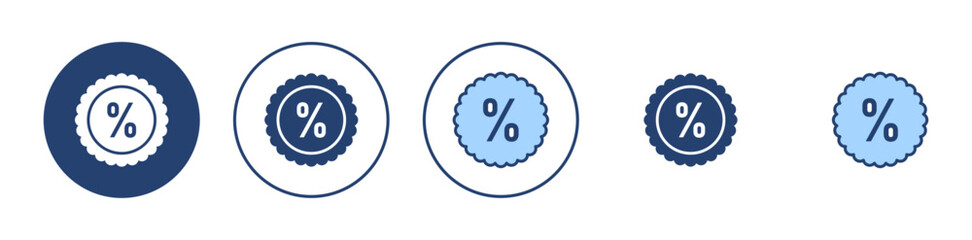 Discount icon vector. Discount tag sign and symbol