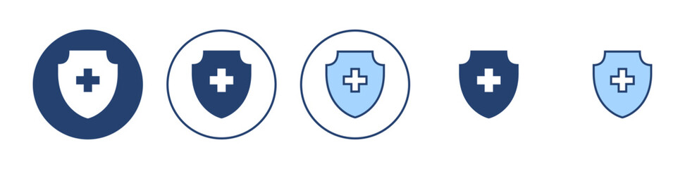 Health insurance icon vector. Insurance health document sign and symbol