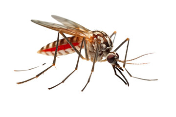 Naklejka premium Close-up side view of mosquito, isolated PNG