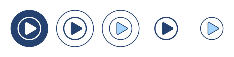 Play icon vector. Play button sign and symbol