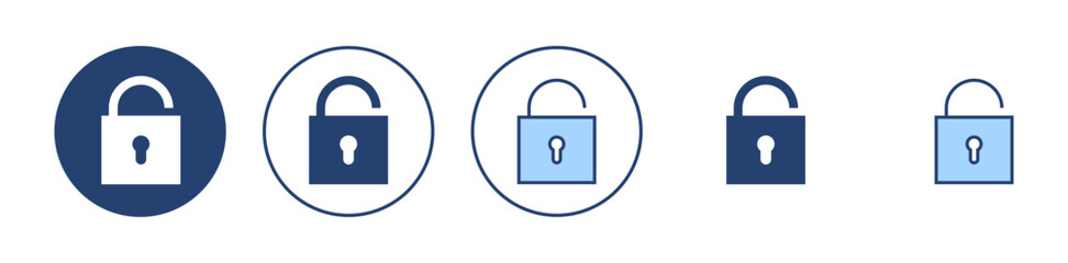 Unlock icon vector. Unlock sign and symbol. unlocked padlock icon