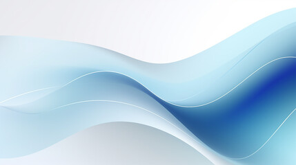 Abstract Blue Wave Background. 3D white, blue geometric abstract background overlap bright space with waves decoration. Blue and white business wave banner background. 