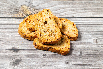 slices of toasted bread with seeds