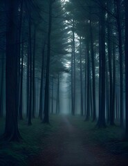 Fototapeta premium fog in the forest