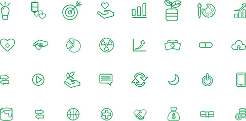 SEO and promotion line icons collection. Big UI icon set. Thin outline icons pack. Vector illustration