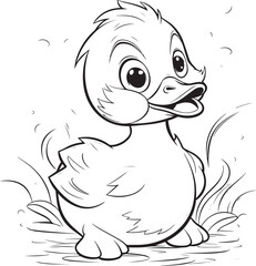 coloring page duck