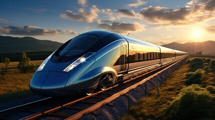 HS2 Train - High Speed 2 rail link - obrazy, fototapety, plakaty