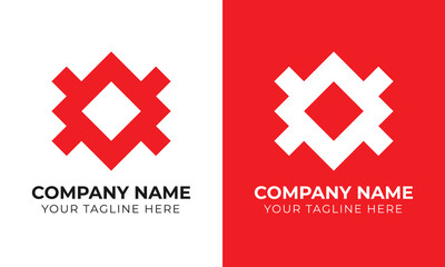 Obraz premium Corporate modern minimal monogram abstract business logo design template