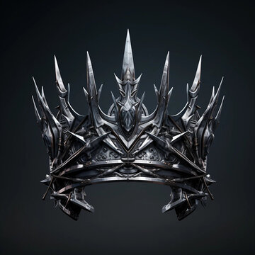 An Isolated Elaborate Spiked Metal Crown 
