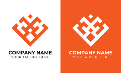 Fototapeta premium Professional modern minimal monogram abstract business logo design template