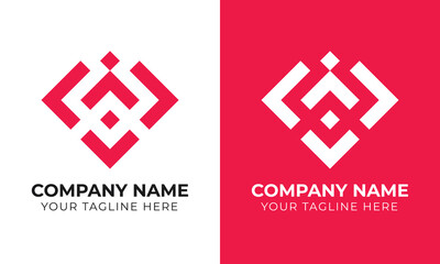 Obraz premium Professional modern minimal monogram abstract business logo design template