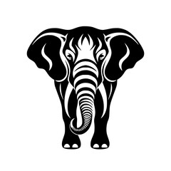 Elephant Abstract Logo Line art Simple Elegant Illustration Art Wall Art Object