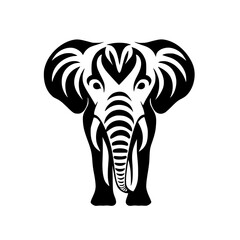 Elephant Abstract Logo Line art Simple Elegant Illustration Art Wall Art Object