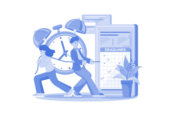 Teamwork Of People With Schedules And Tasks