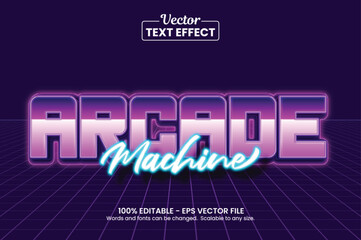 Retro arcade games, Editable Text Effect	
