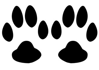 Paw footprint of Cat, Dog, Kitten Puppy svg, Paw silhouettes, paw svg vector
