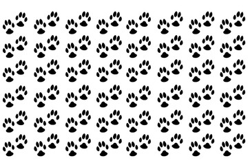 Paw footprint of Cat, Dog, Kitten Puppy svg, Paw silhouettes, paw svg vector 