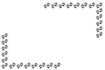 Paw footprint of Cat, Dog, Kitten Puppy svg, Paw silhouettes, paw svg vector
