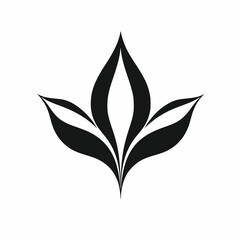 Flower Plants Line art Simple Object Cute Logo Illustration 