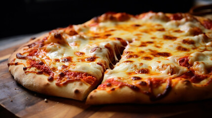 Elegant Homemade Pizza with Melted Cheese