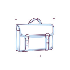 Hand drawn briefcase. Doodle Sketch Vector Illustration