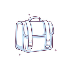 Hand drawn briefcase. Doodle Sketch Vector Illustration
