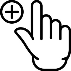 Hand icon symbol vector image. Illustration of the human finger design image 