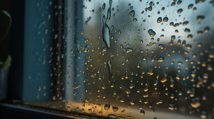raindrops on a window glass