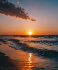 Obraz premium Vivid Skies Over the Ocean