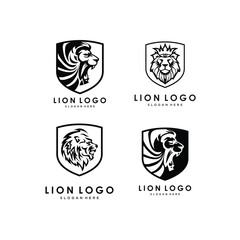 icon, logo, lion, symbol, sign, emblem, illustration, design, vector, king, animal, silhouette, graphic, isolated, royal, head, set, badge, vintage, template, strength, wild, mascot, face, label, shie