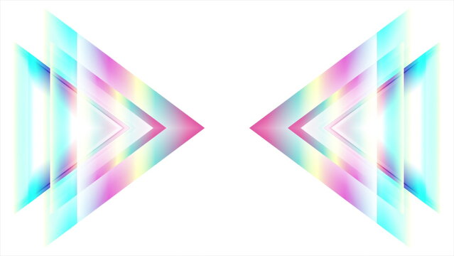 Holographic arrows geometric abstract tech background