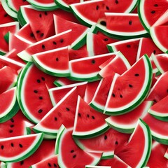 A close-up of a juicy watermelon wedge on a hot summer day4