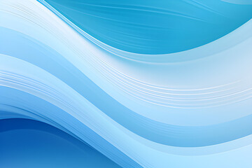 Fototapeta premium Colorful Horizontal Header With Steel Blue, Pale Turquoise and Sky Blue Colors. Dynamic Curved Lines With Fluid Flowing Waves and Curves.