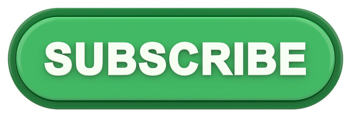 Subscribe button. 3D button. 3D illustration.