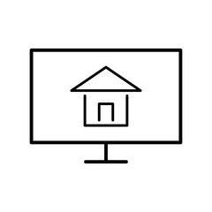 Real Estate set of web icons in line style. Realty icons for web and mobile app. Purchase and sale of housing, property, rental premises, insurance, realty, home loan Editable and Modern Design Icon.