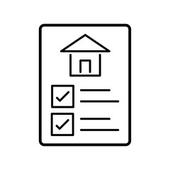 Real Estate set of web icons in line style. Realty icons for web and mobile app. Purchase and sale of housing, property, rental premises, insurance, realty, home loan Editable and Modern Design Icon.