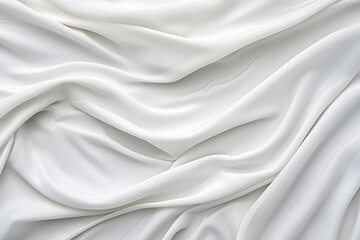 Obraz premium White Fabric Waves Texture Background, Design Element