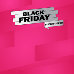 Black Friday Sale banner Modern minimal design background