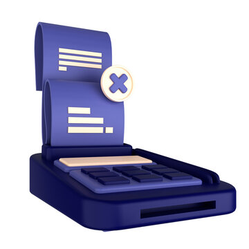 3d illustration of No Transaction. empty states 3D concept. 3d render