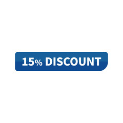 15 Discount In Blue Rectangle Shape For Advertising Business Marketing
