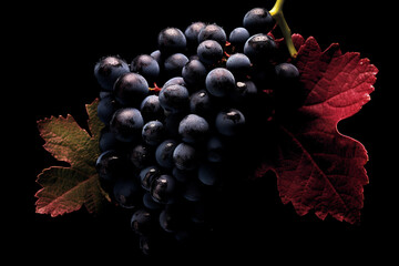 Cabernet Sauvignon is a renowned red wine grape variety.  - obrazy, fototapety, plakaty