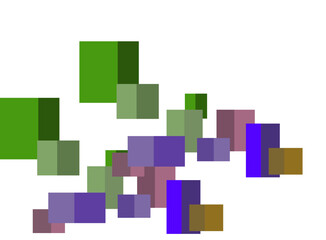 abstract color background with shape isolated on white background